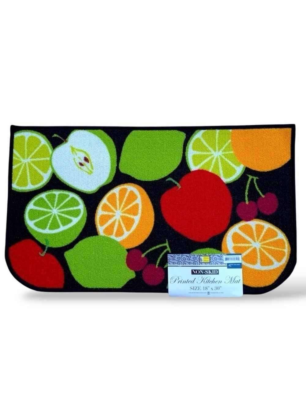 Assorted Fruit Colorful Printed Accent Rug Mat MultiColor Rectangle 18 X 30 in